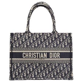 Dior Book Tote Medium Oblique Handtasche für Damen Blau