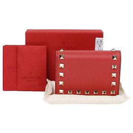 Cartera Valentino Rockstud Marrón Piel