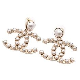 Chanel Orecchini da donna Season Pearl Drop Silver CC