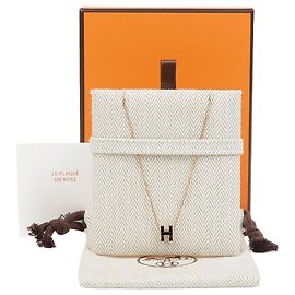 Hermès Collana con pendente Mini Pop Oro Rosa