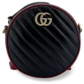 Gucci GG Marmont Round Matelasse Leather Mini