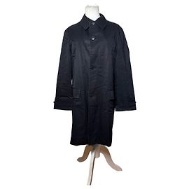 Abrigo largo de algodón para hombre Burberry Vintage Navy L
