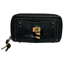 Vintage Chloé Paddington Pebbled Leather Wallet c. 2005 Black