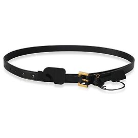 Autre Marque Cinto fino Cassandre Saint Laurent em couro liso preto 85