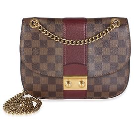 Borsa Louis Vuitton Bordeaux Damier Ebene Cuir Taurillon Wight Chain Bag
