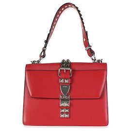 Prada Elektra Schultertasche aus City-Kalbsleder mit roten Saffiano-Besätzen