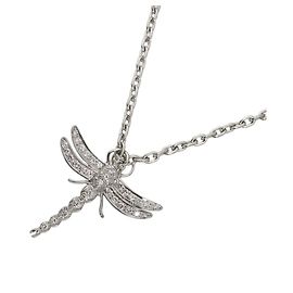 Autre Marque Tiffany & Co. Dragonfly Diamond Necklace in Platinum