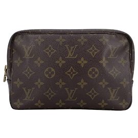 Louis Vuitton Vintage Brown Monogram Canvas Trousse Toilette 23 Clutch Tasche