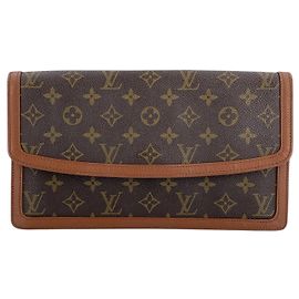 Louis Vuitton Borsa a pochette Pochette Dame GM in canvas monogram marrone vintage