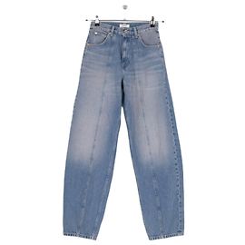 Sandro Blue Cotton Wide Leg High Waist Jeans