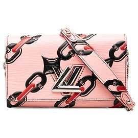 Louis Vuitton Pink Epi Chain Flower Print Twist