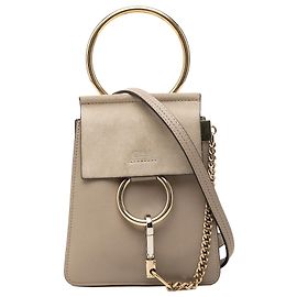 Mini borsa polso Faye Chloé in vitello e camoscio marrone