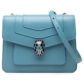 Bulgari Bvlgari Serpenti Forever Crossbody in pelle blu