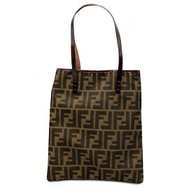 Fendi Zucca Canvas Tote braun