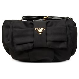 Bolso de mano de muñeca Prada en Tessuto negro con lazo