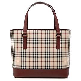 Borsa Tote Burberry Beige House Check Canvas