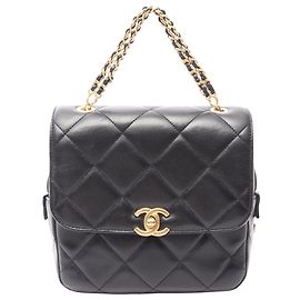 Zaino Chanel Melody in pelle d'agnello matelassé nera con CC