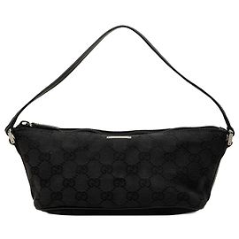Gucci Black GG Canvas Boat