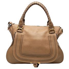 Chloé Marcie Satchel aus Leder, braun, Large