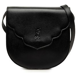Autre Marque Saint Laurent Crossbody aus schwarzem Leder mit Monogramm