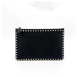 Valentino Garavani Rockstud Pouch en cuir avec détails embossés Large