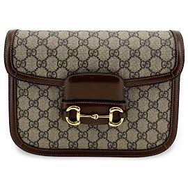Gucci Horsebit 1955 GG Coated Canvas with Leather Small