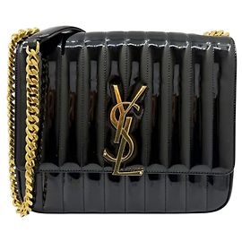 Autre Marque Borsa a tracolla Saint Laurent Vicky con catena smaltata