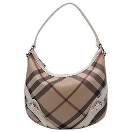 Sac hobo Small Barton Burberry Nova Check en toile enduite en nylon multicolore