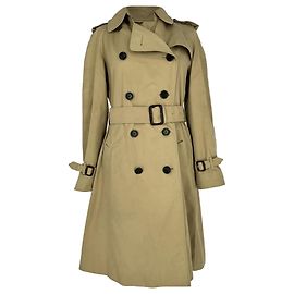Gabardina Heritage Burberry cruzada en algodón kaki
