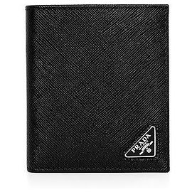 Prada Carteira compacta Saffiano com logótipo triangular