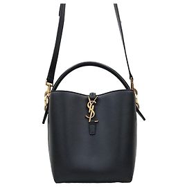 Autre Marque SAINT LAURENT Black Bucket Bag Leather