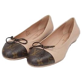 Louis Vuitton Joy Ballerina Beige Monogram Flat Shoes