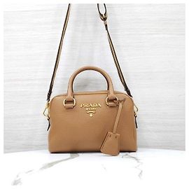 Prada Borsa a spalla Bauletto Vitello Phoenix Caramel