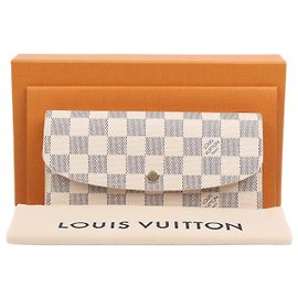 Louis Vuitton Emily Wallet Damier Azur Pink