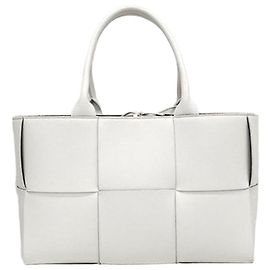 Bottega Veneta Borsa Tote Small Arco Intrecciato Bianca