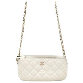 Chanel Borsa a tracolla Caviar WOC Mini Double Zipper Chain