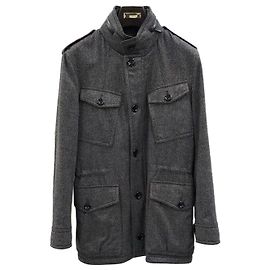 Tom Ford Wollene Fieldjacke Grün