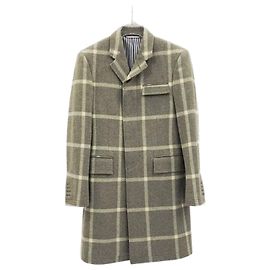 Thom Browne Chesterfield-Wollmantel mit Karomuster