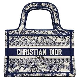 Dior Mini Book Tote Toads Blue