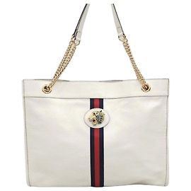 Gucci Borsa Tote in pelle Stripes Tiger Raja