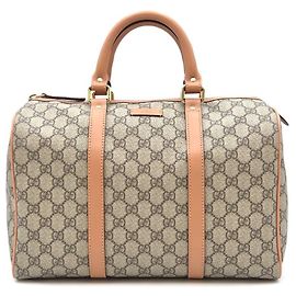 Borsa Boston Gucci in tela marrone