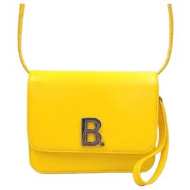 Balenciaga Petit sac à bandoulière avec logo jaune