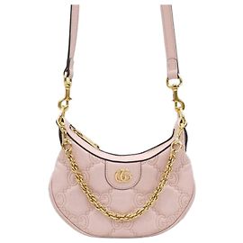 Gucci Mini borsa a catena GG Matelassé trapuntata rosa chiaro