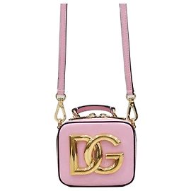Dolce & Gabbana Logo Micro-Tasche aus Kalbshaut Rosa