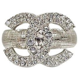 Chanel Nuovo Anello Crystal Logo CC Misura