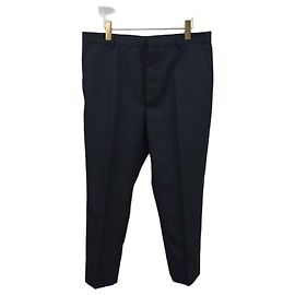 Prada Calças em mistura de lã Navy