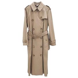 Burberry Gabardina larga Kensington con logotipo bordado