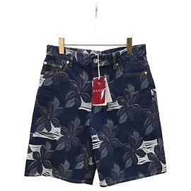 Gucci Pantaloncini in denim jacquard floreale