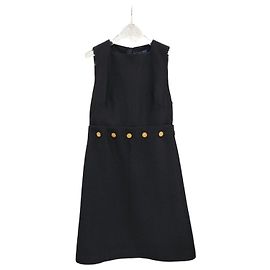 Louis Vuitton Mikado-Kleid mit Knopfdetail an der Taille