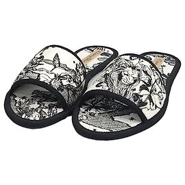 Dior Zodiac bestickte Baumwoll-Slipper